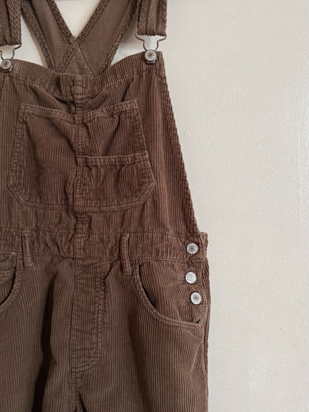 We The Free Free People Corduroy Overalls Brown Baggy Y2K Boho